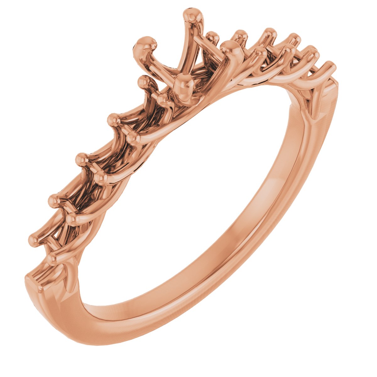 Accented Woven-Design Engagement Ring or Band