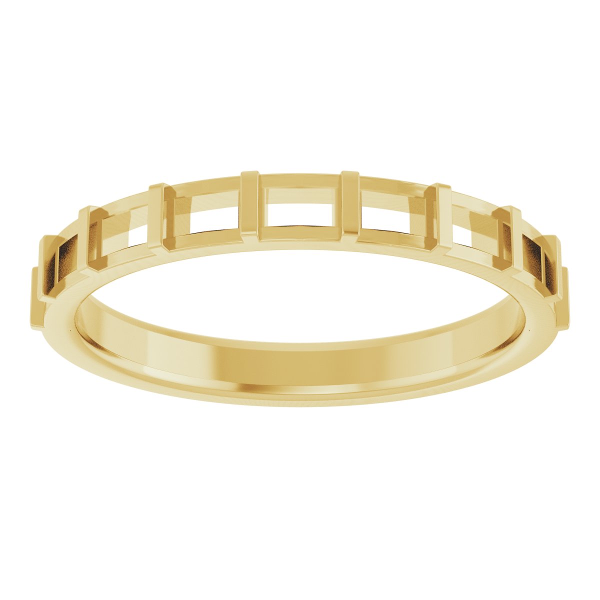 14K Yellow 1/2 CTW Diamond Straight Baguette Anniversary Band