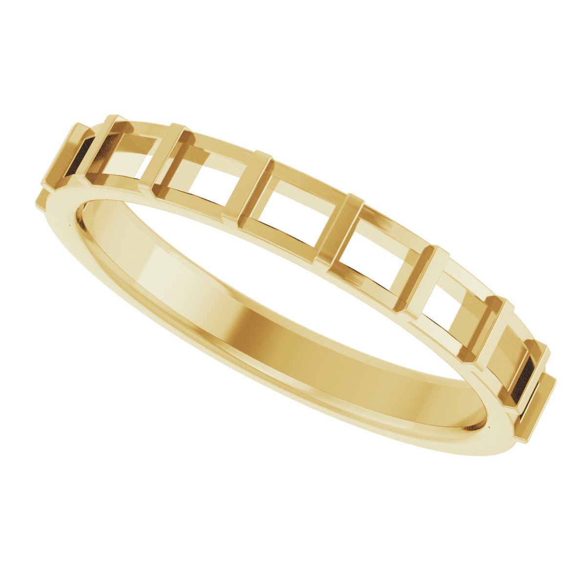 14K Yellow 5/8 CTW Diamond Straight Baguette Anniversary Band 