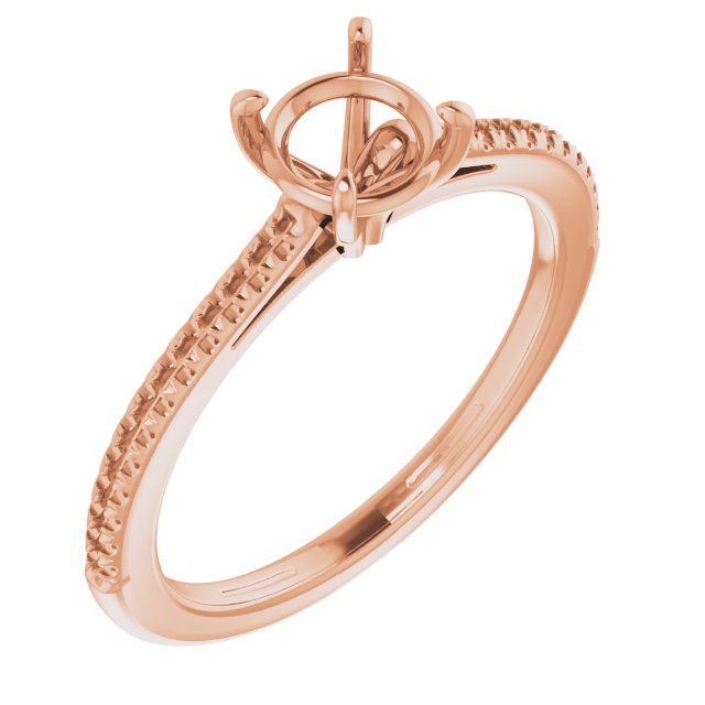 French-Set Accented Engagement Ring