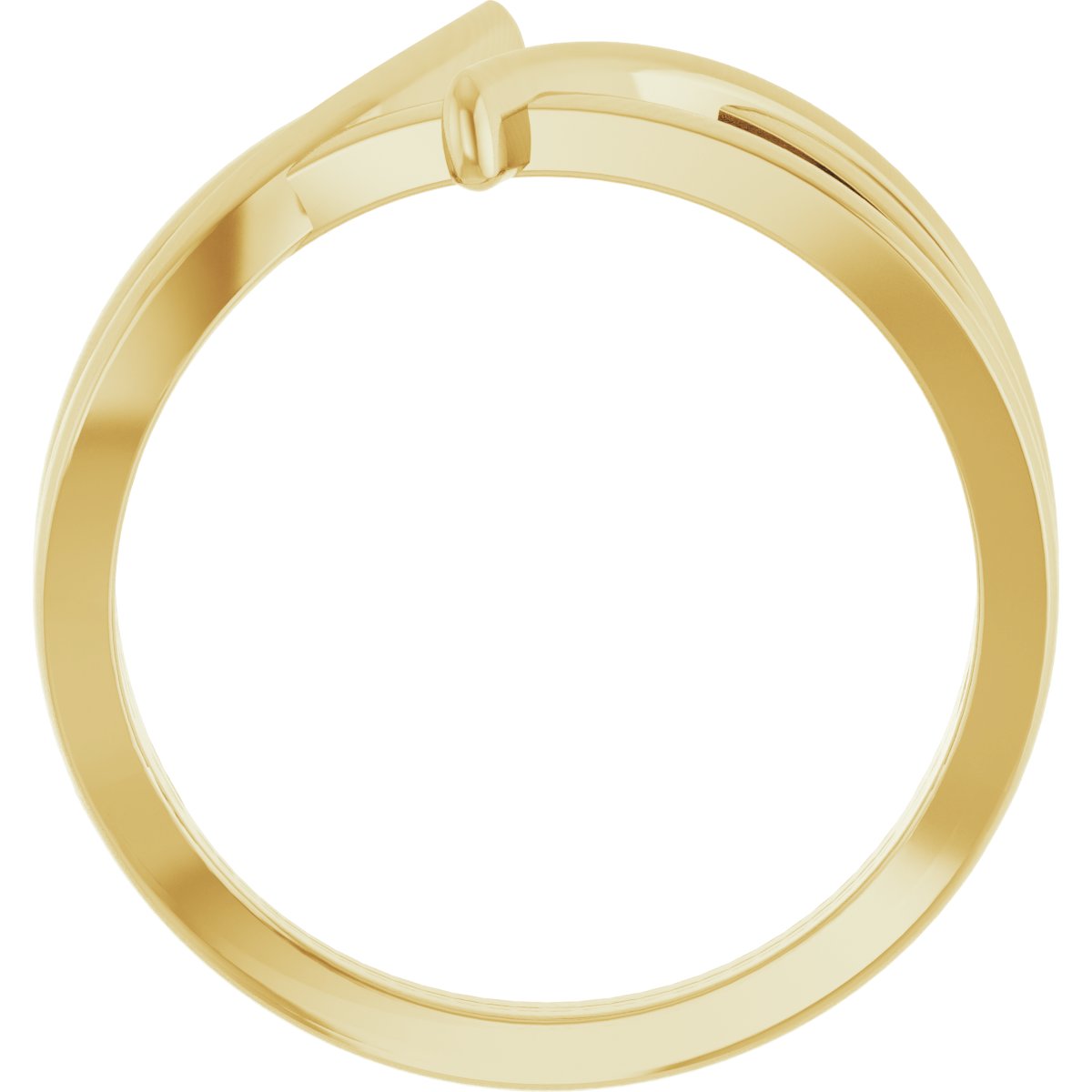 14K Yellow 12.4 mm Freeform Bypass Ring 