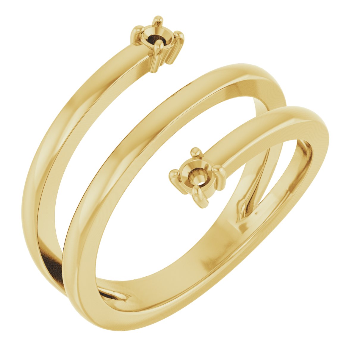 Two-Stone Bypass Ring