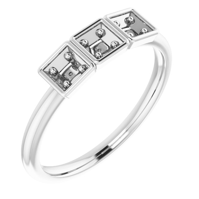 Three-Stone Stackable Ring