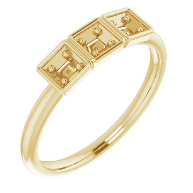 Three-Stone Stackable Ring