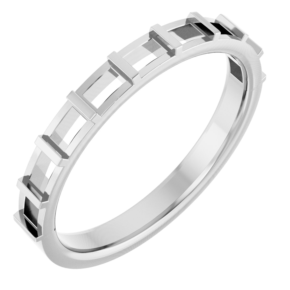 14K White 1/2 CTW Natural Diamond Anniversary Band