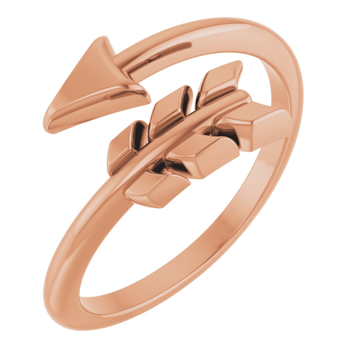 14K Rose Arrow Ring 