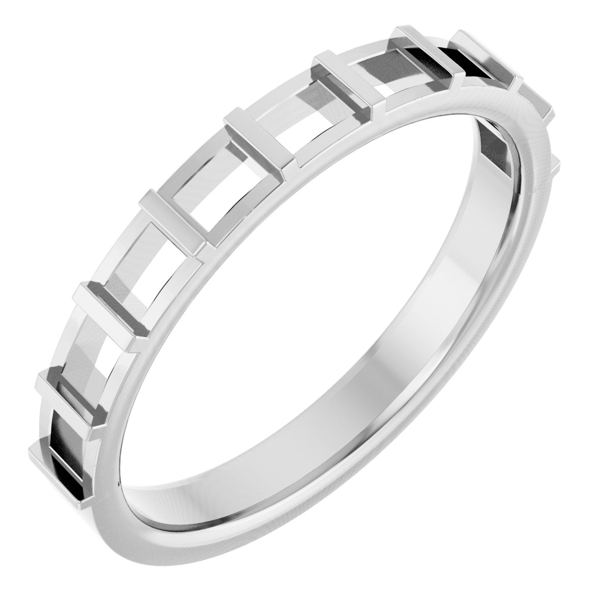 Platinum 5/8 CTW Natural Diamond Anniversary Band