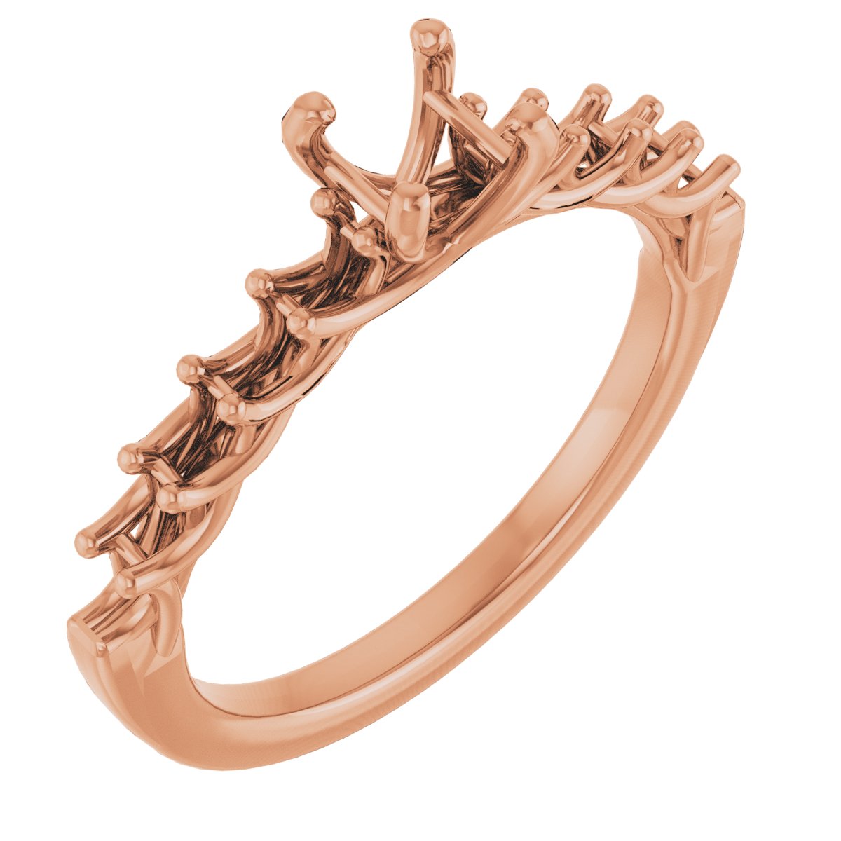 Accented Woven-Design Engagement Ring or Band