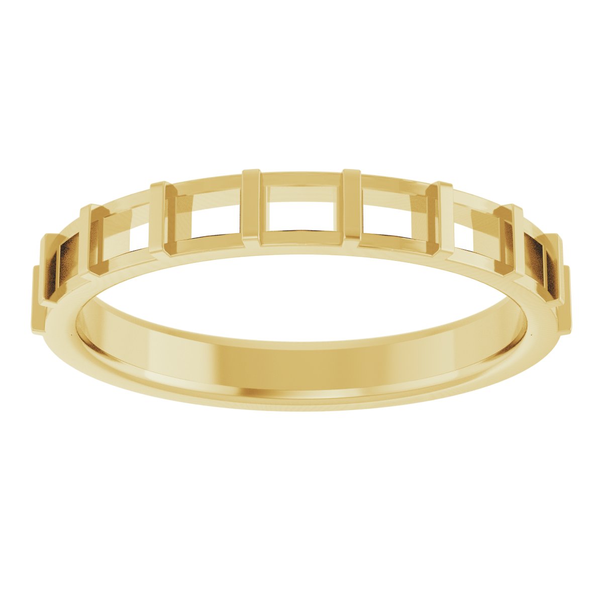 14K Yellow 5/8 CTW Diamond Straight Baguette Anniversary Band 