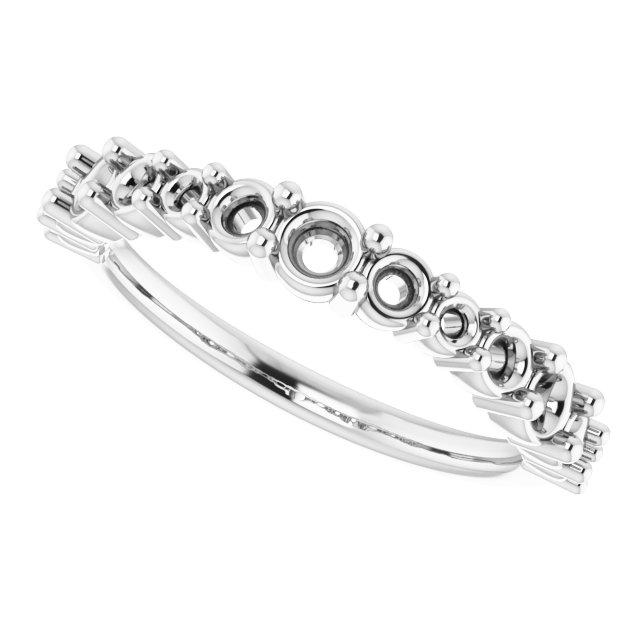 14K White 3/4 CTW Diamond Anniversary Band  