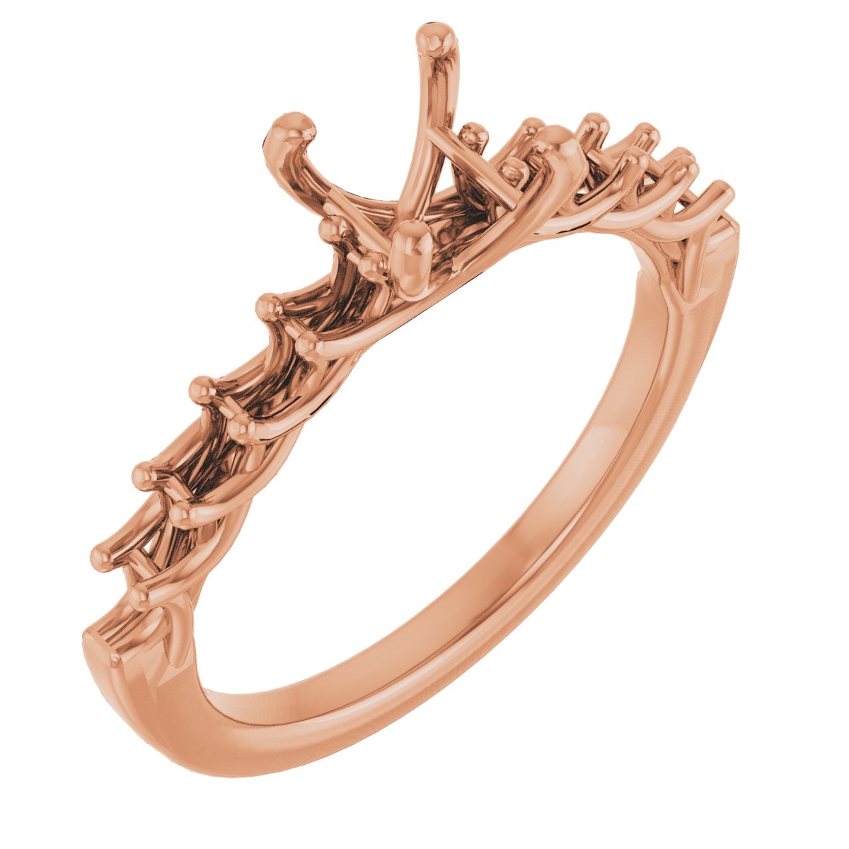 Accented Woven-Design Engagement Ring or Band