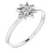 14K White .04 CTW Diamond Star Ring 