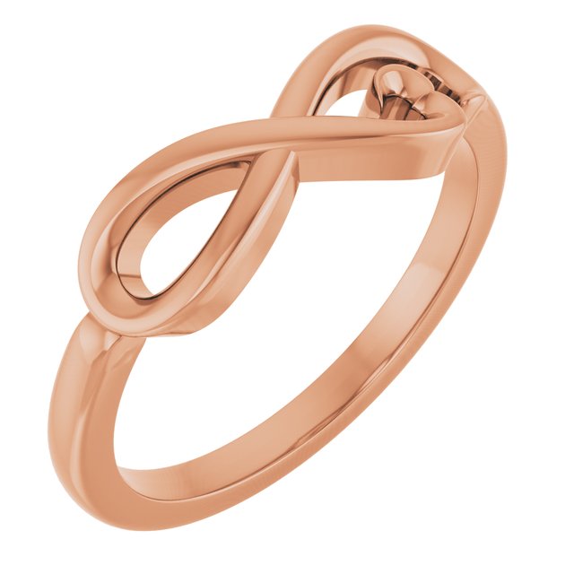 14K Rose Infinity-Inspired Heart Ring   