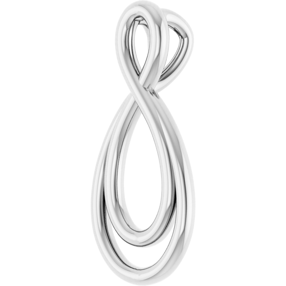 Platinum 15.3x7.3 mm Infinity-Inspired Pendant