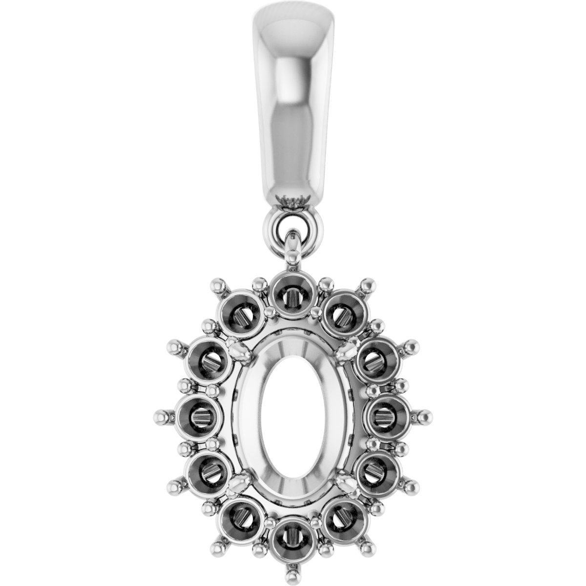 Halo-Style Necklace or Pendant