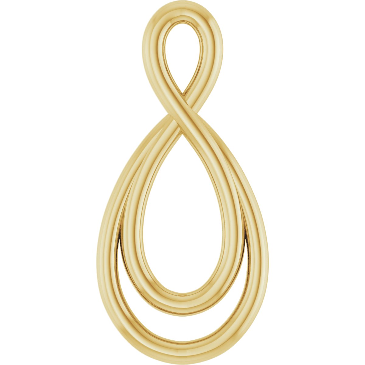 14K Yellow 15.3x7.3 mm Infinity-Inspired Pendant