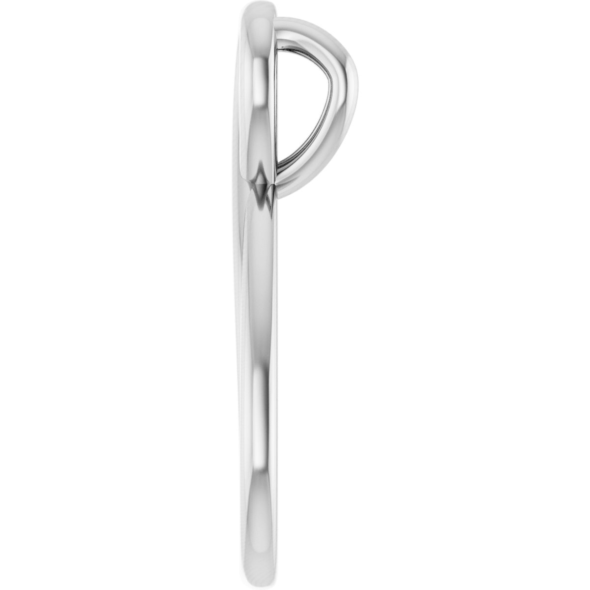 Platinum 15.3x7.3 mm Infinity-Inspired Pendant