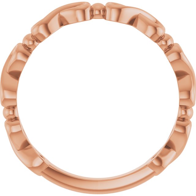 14K Rose Infinity-Inspired Heart Ring  