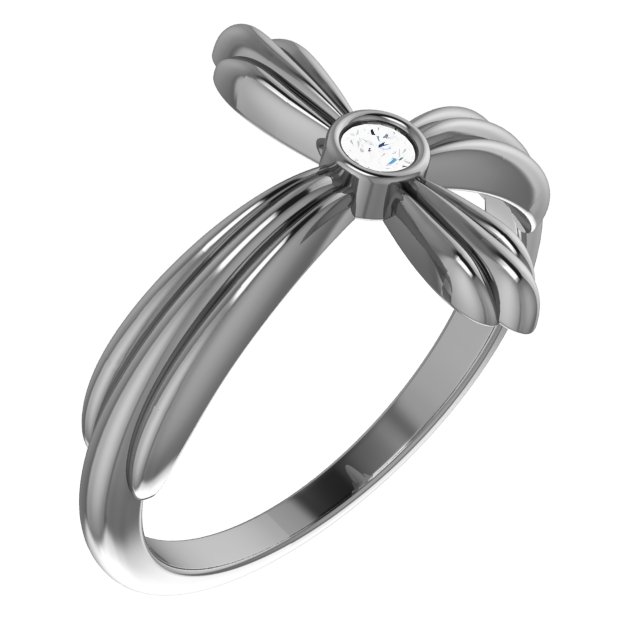 Solitaire Sideways Cross Ring