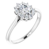 14K White 1/6 CTW Diamond Ring 