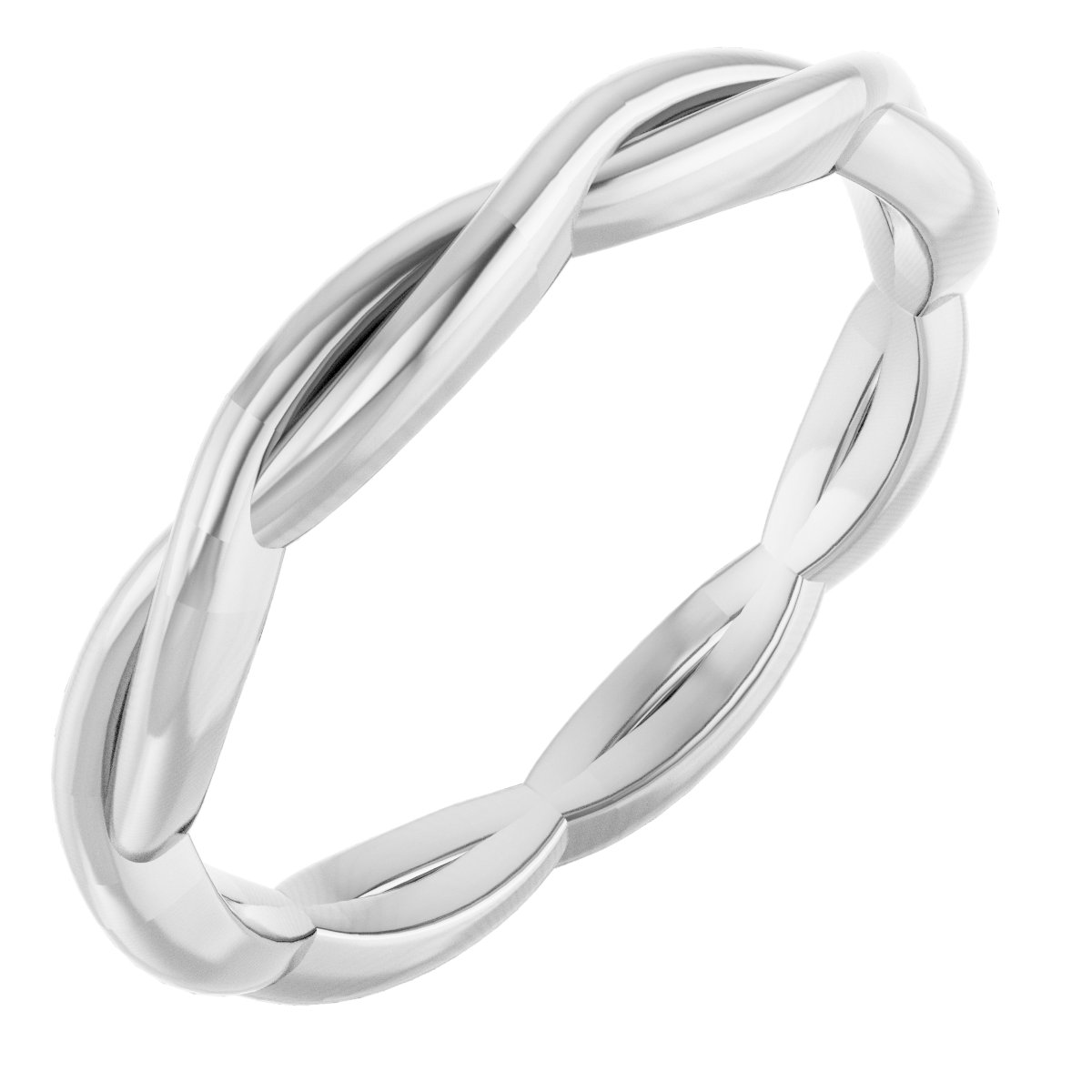 Continuum Sterling Silver 2.2 mm Woven-Design Band Size 7