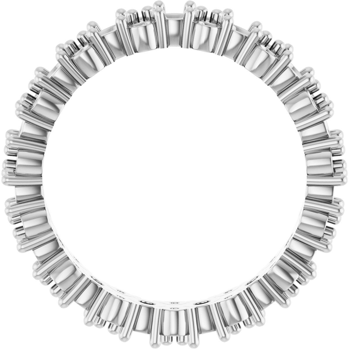 14K White 1 3/4 CTW Natural Diamond Eternity Band Size 7-2