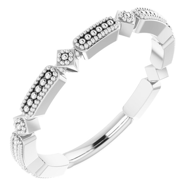 Sterling Silver Stackable Bead Ring