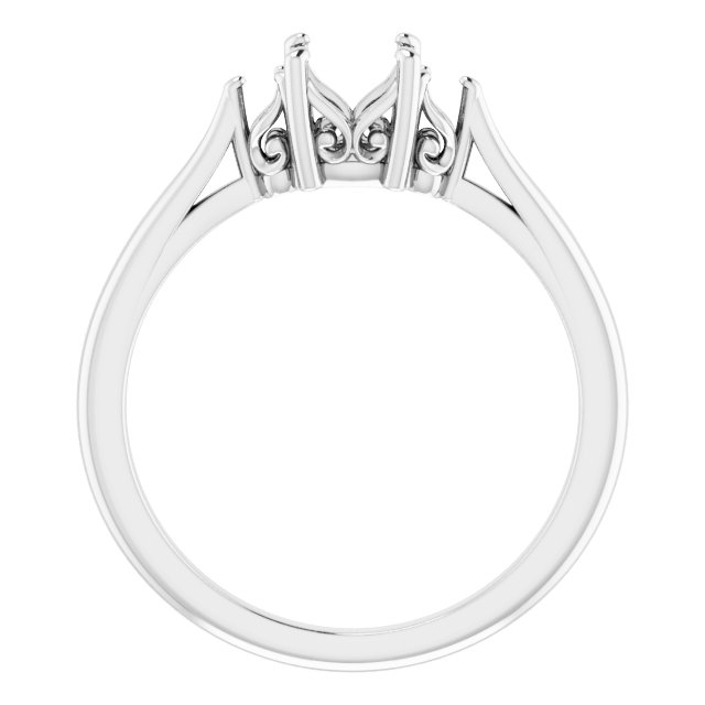 8x5 mm Pear Ring Mounting view 2