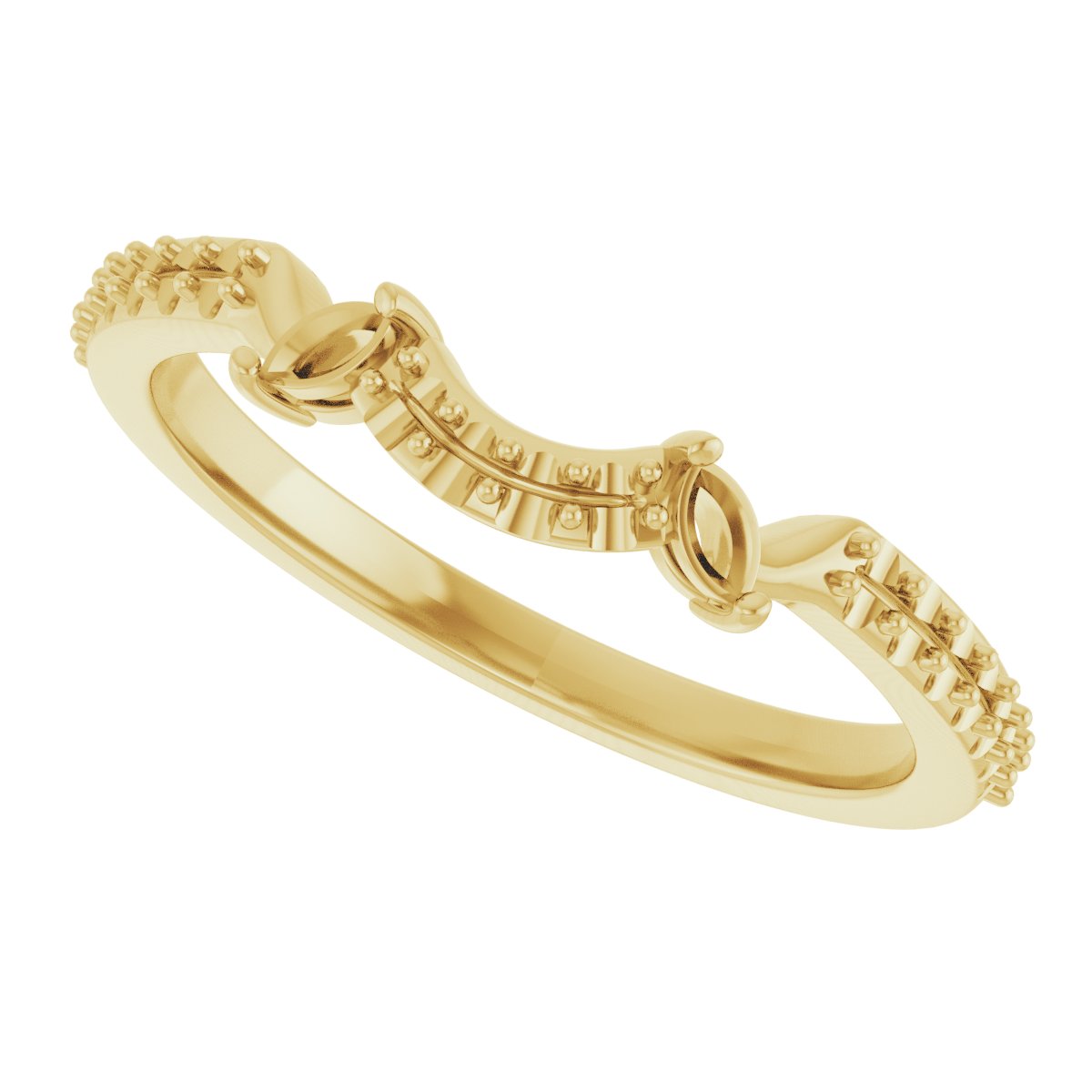 14K Yellow Gold 1/5 CTW Natural Diamond Matching Band  