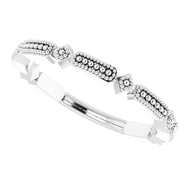 Sterling Silver Stackable Bead Ring