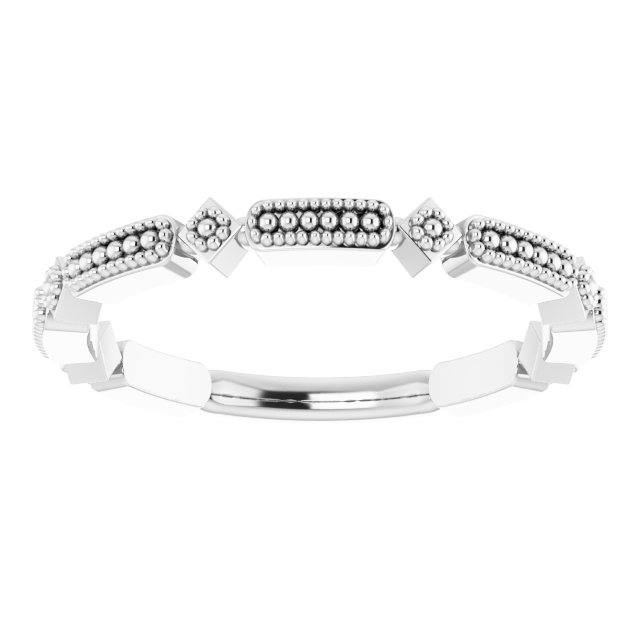 Sterling Silver Stackable Bead Ring