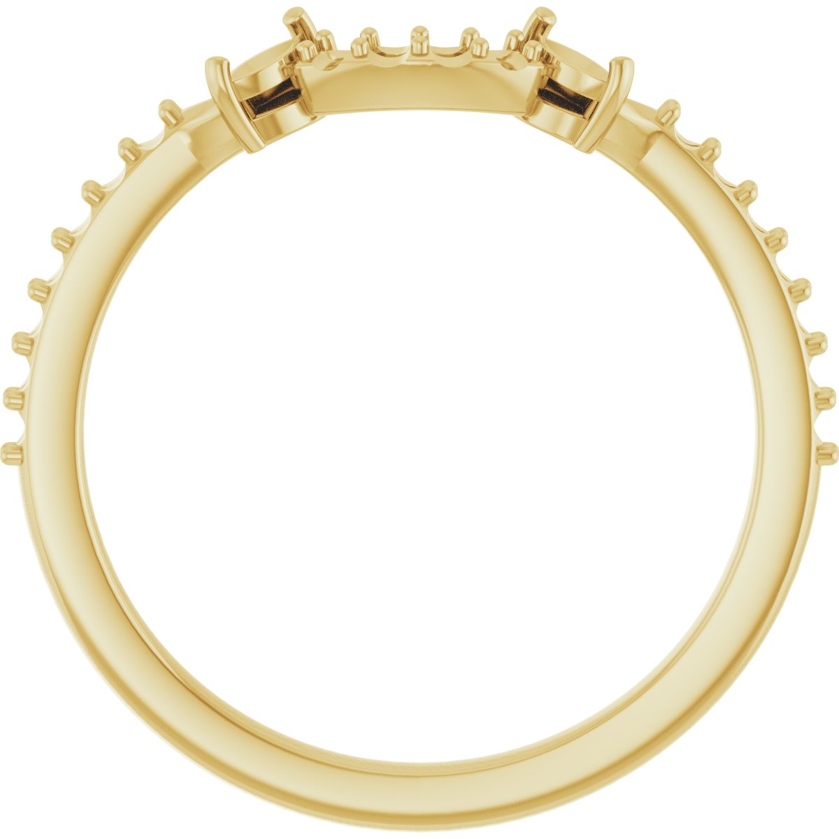 14K Yellow Gold 1/5 CTW Natural Diamond Matching Band  