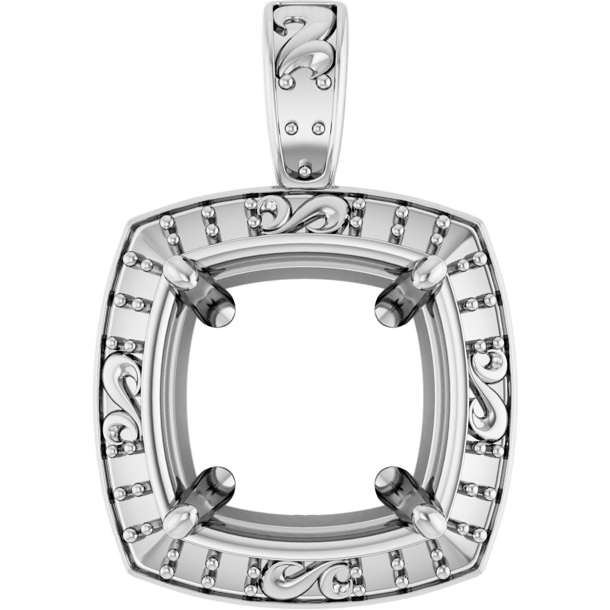 Sculptural Halo-Style Pendant