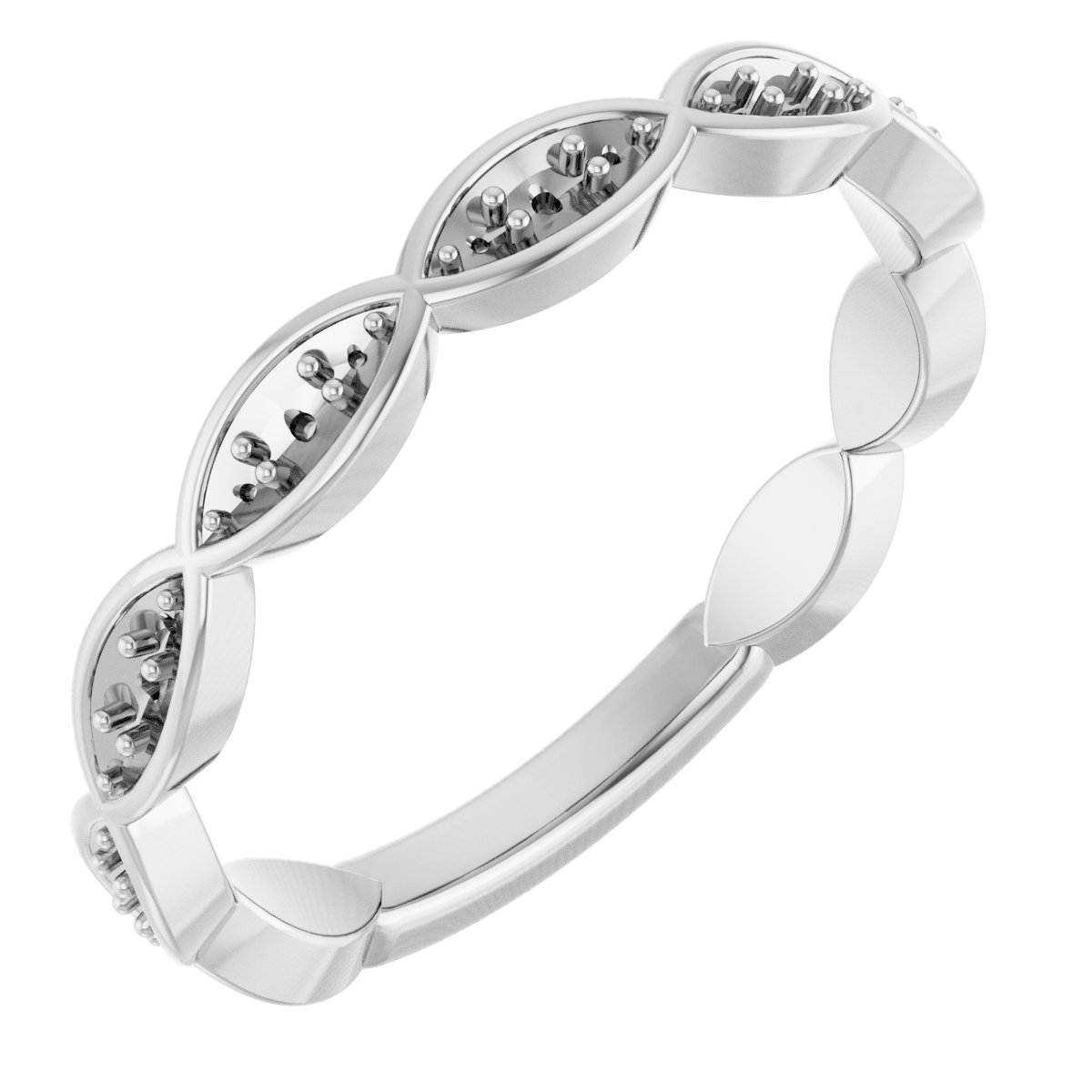 Platinum 1/5 CTW Diamond Infinity-Inspired Anniversary Band  