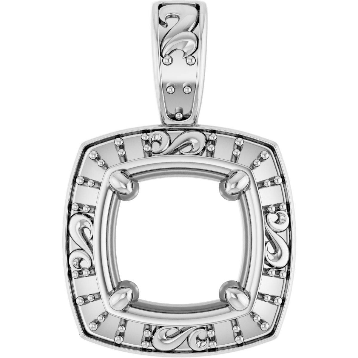 Sculptural Halo-Style Pendant