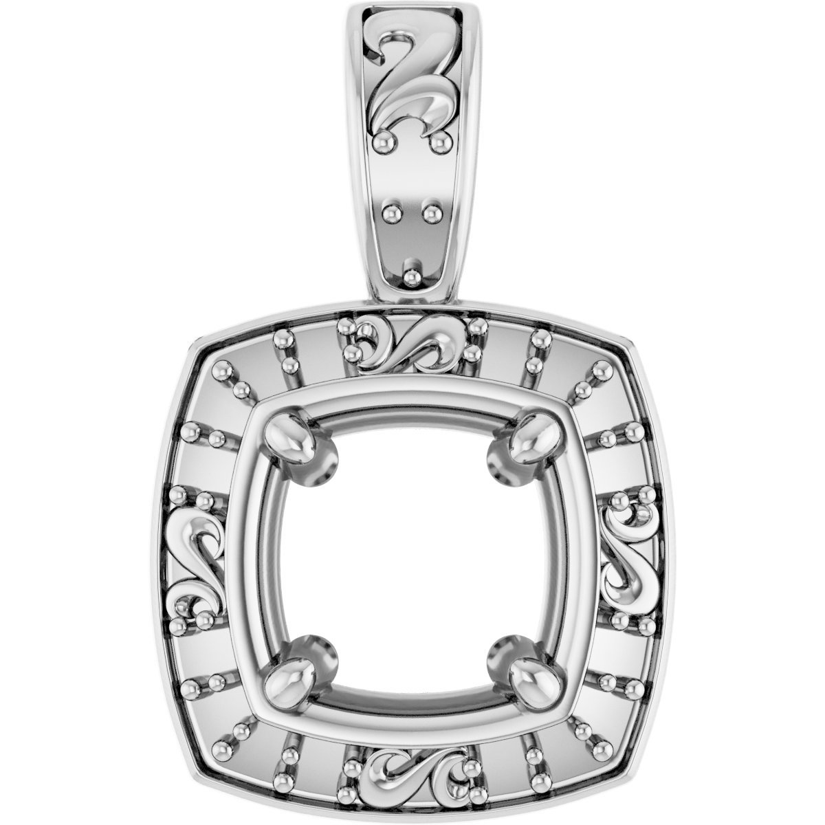 Sculptural Halo-Style Pendant