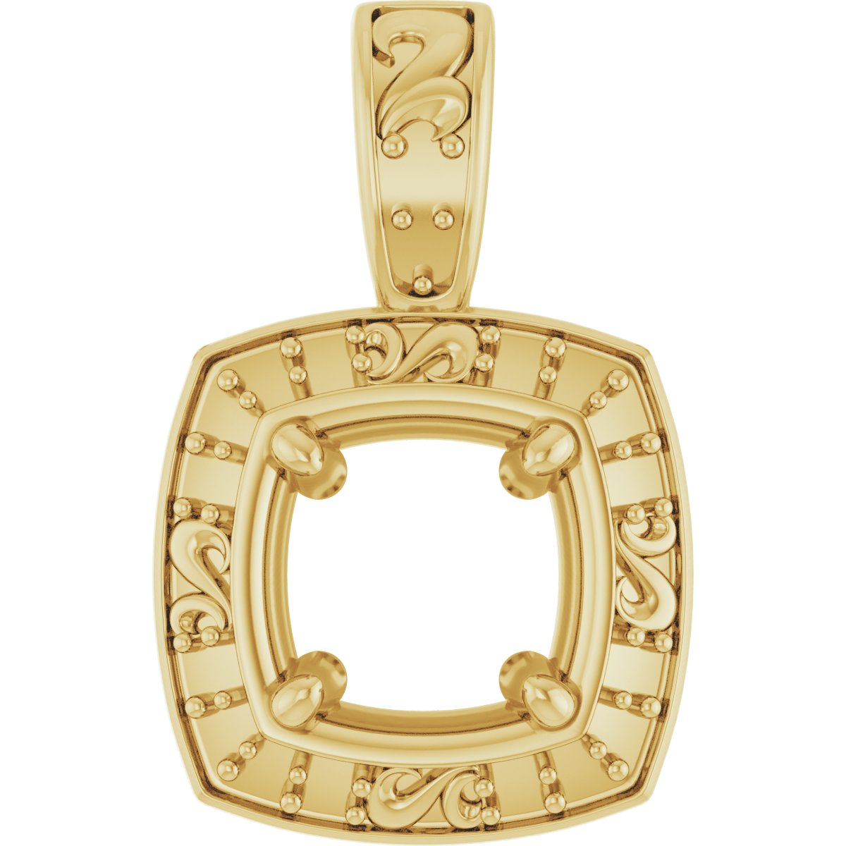 Sculptural Halo-Style Pendant