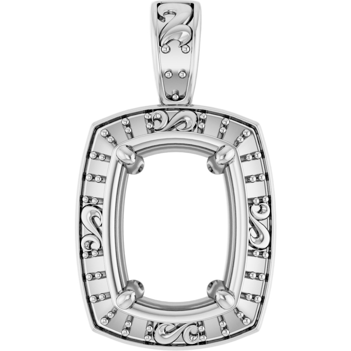 Sculptural Halo-Style Pendant