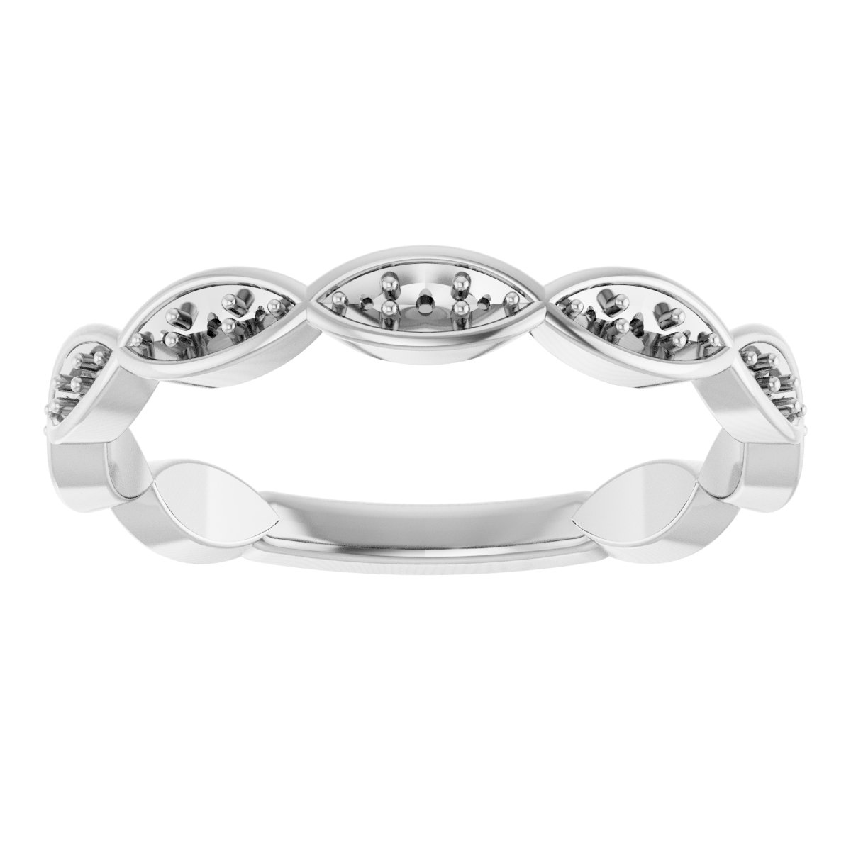 14K White 1/5 CTW Diamond Infinity-Inspired Anniversary Band  