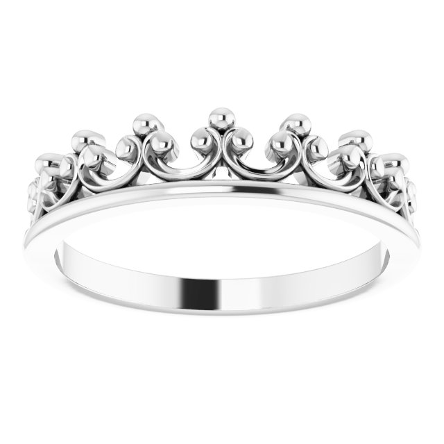 Sterling Silver Stackable Crown Ring 