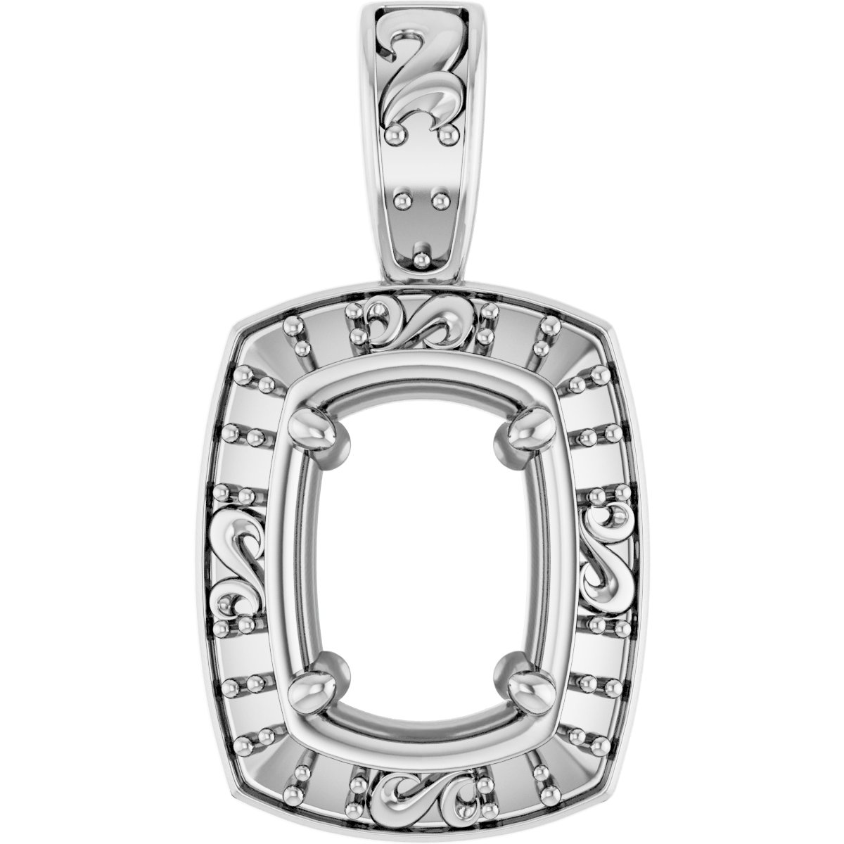 Sculptural Halo-Style Pendant