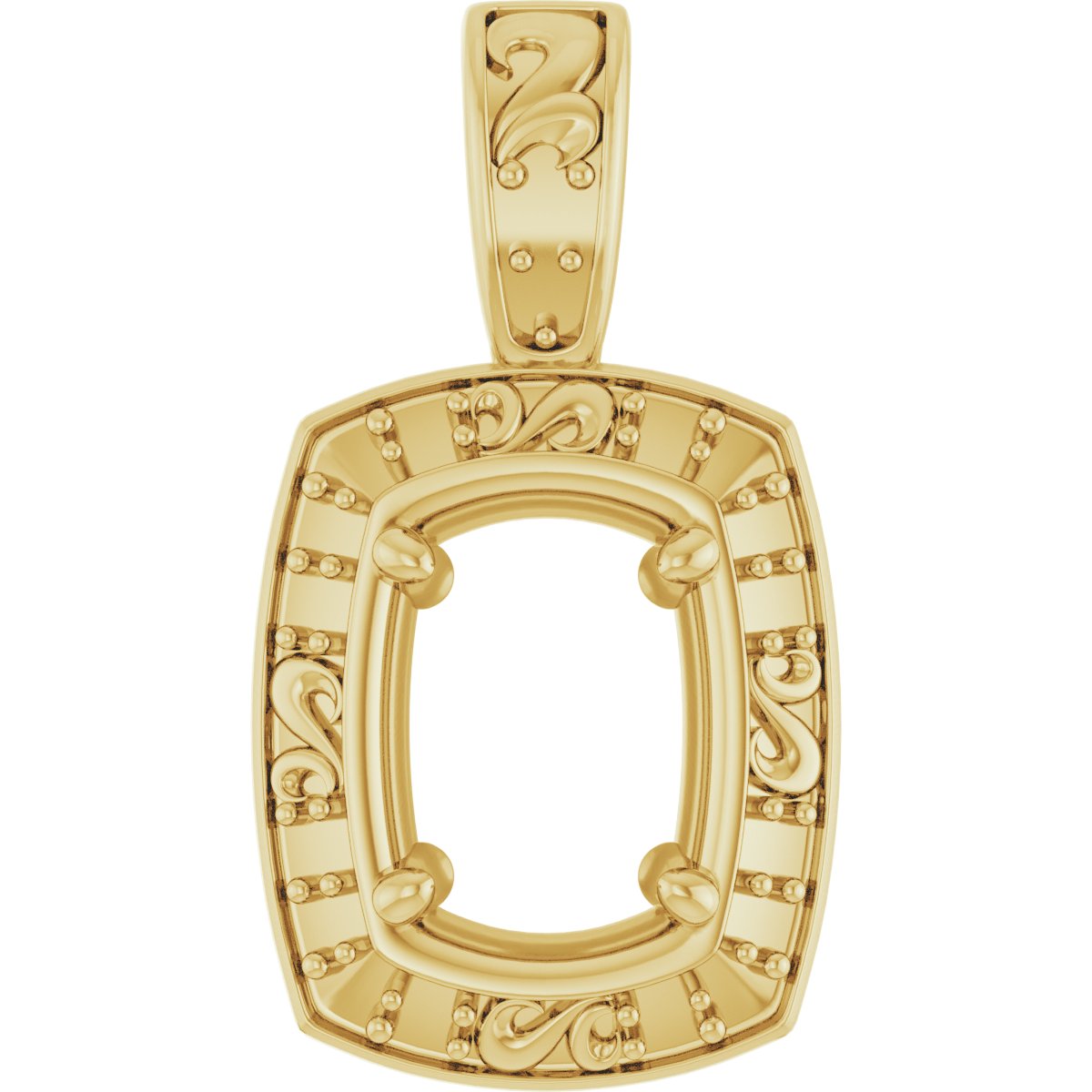 Sculptural Halo-Style Pendant