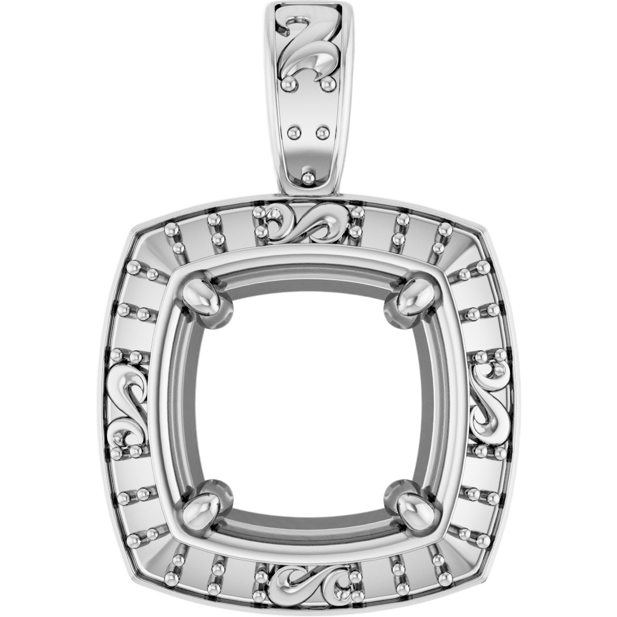 Sculptural Halo-Style Pendant