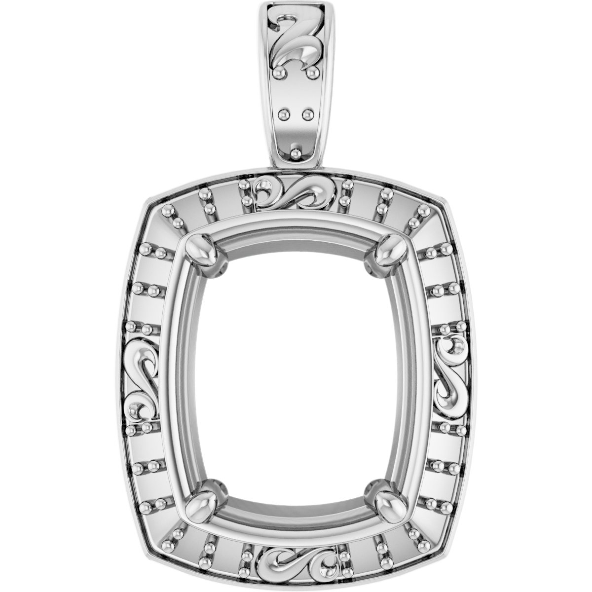 Sculptural Halo-Style Pendant