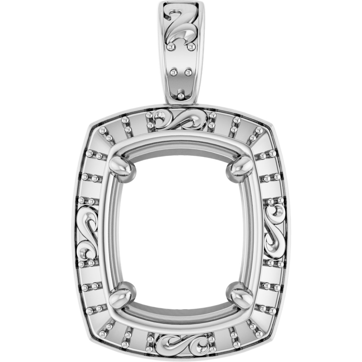 Sculptural Halo-Style Pendant