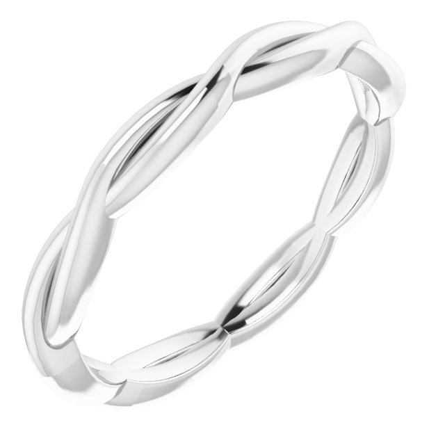 Continuum Sterling Silver Woven-Design Band Size 8