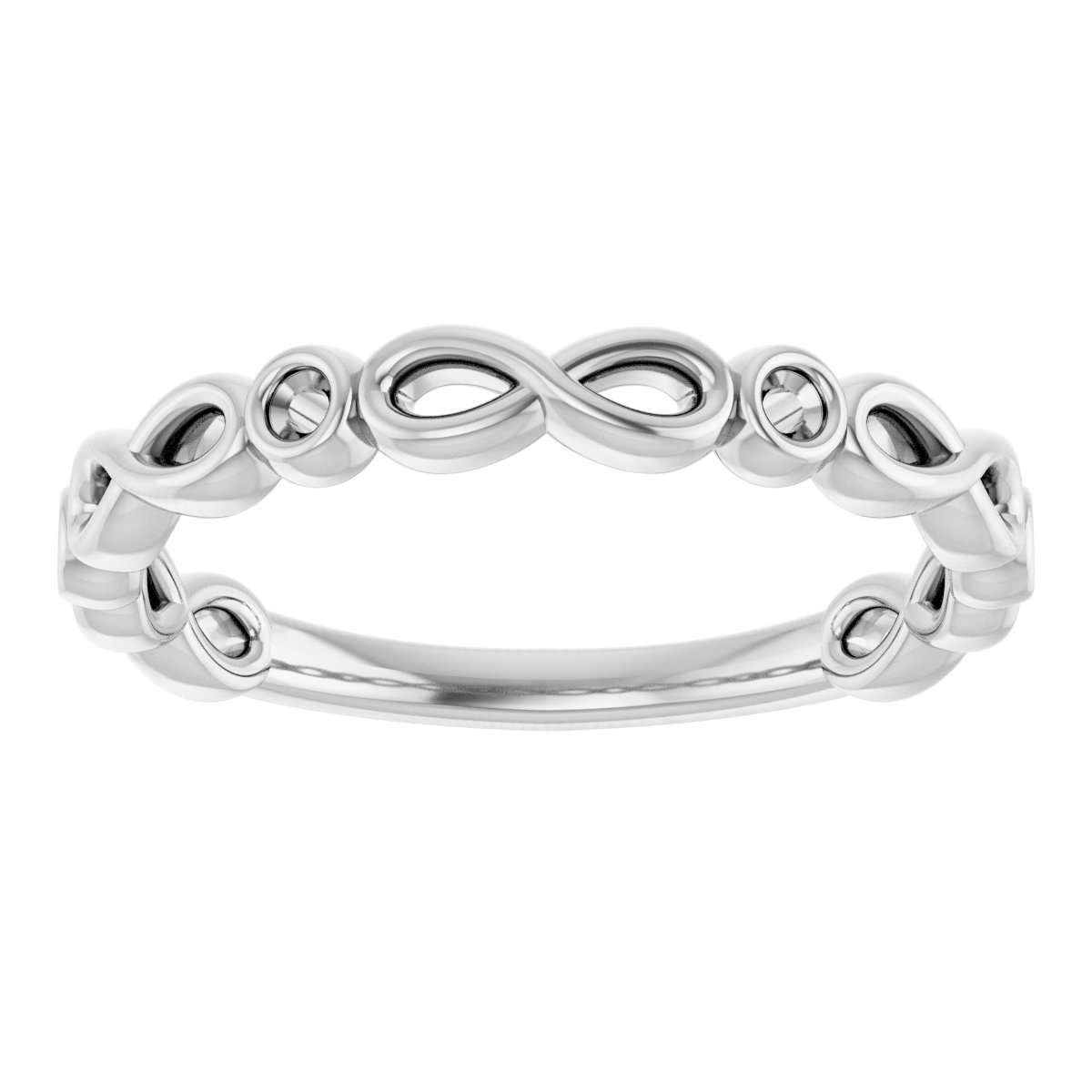 14K White .06 CTW Diamond Anniversary Band