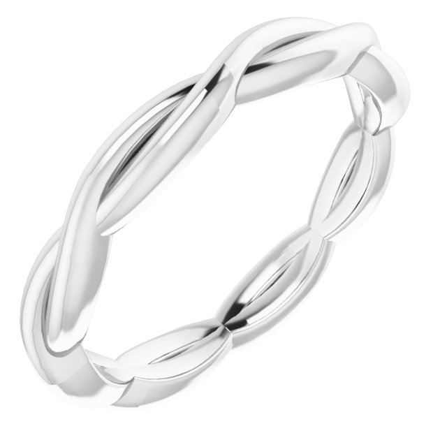 Sterling Silver 2.2 mm Woven-Design Band Size 5