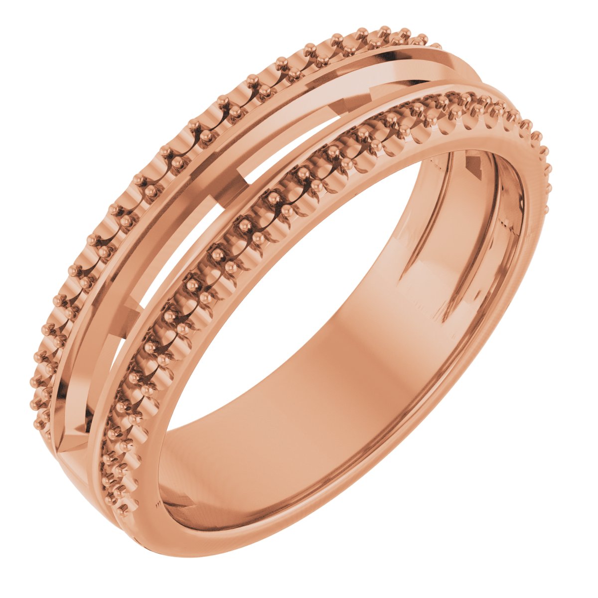 14K Rose 1 1/8 CTW Diamond Anniversary Band 