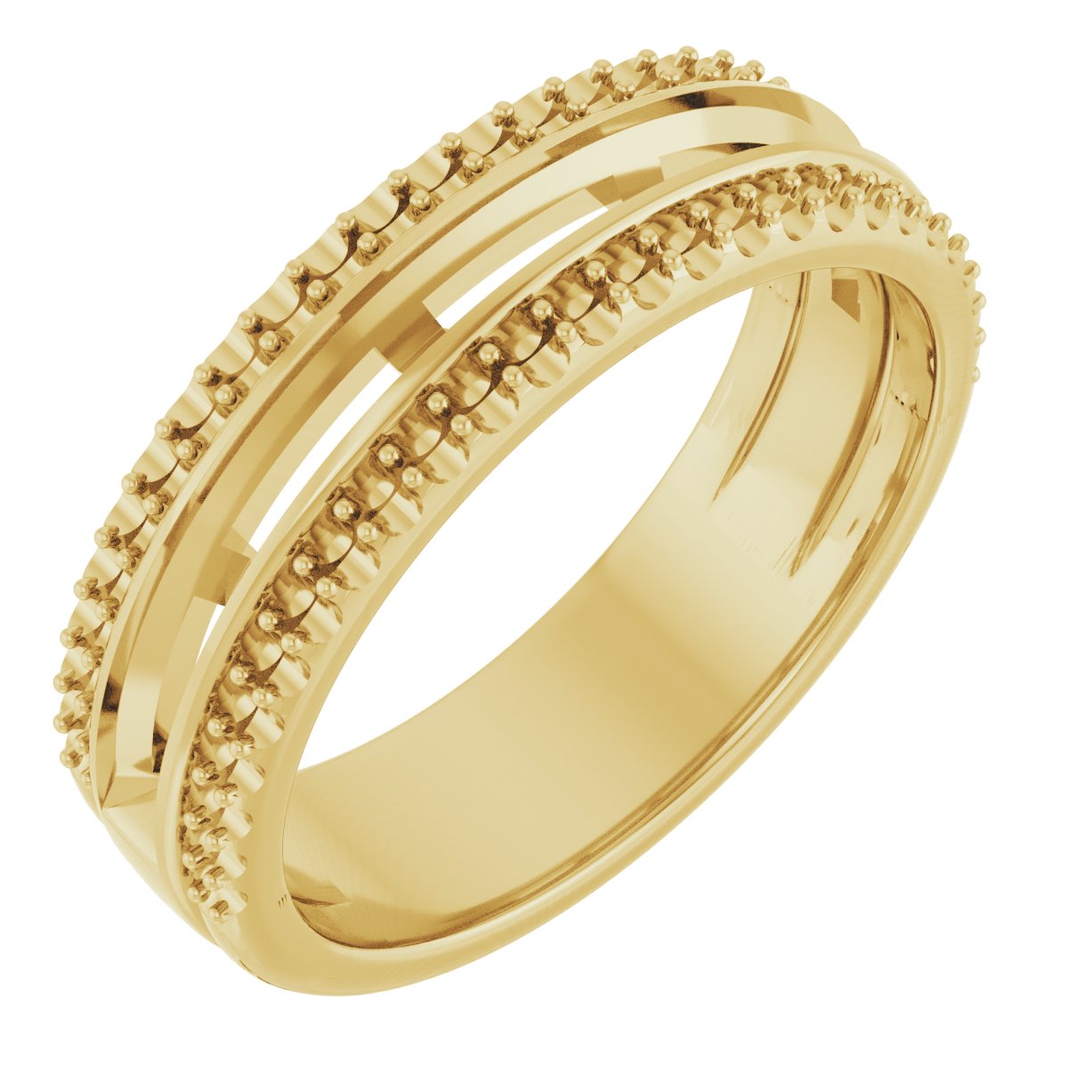 14K Yellow 1 1/8 CTW Natural Diamond Anniversary Band 